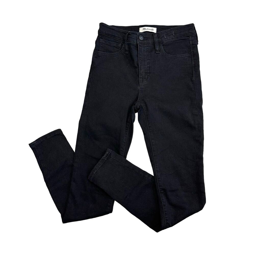 Madewell Road Tripper Black Denim Stretch Jean WMNS 25 Skinny Mid Rise #G7392